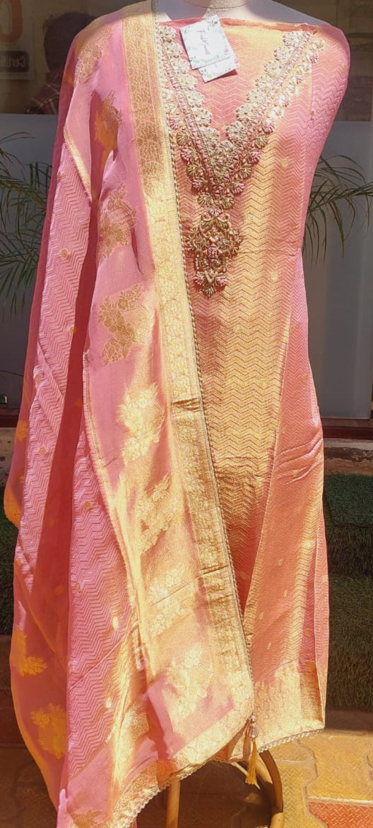 Pearlescent Blush Organza