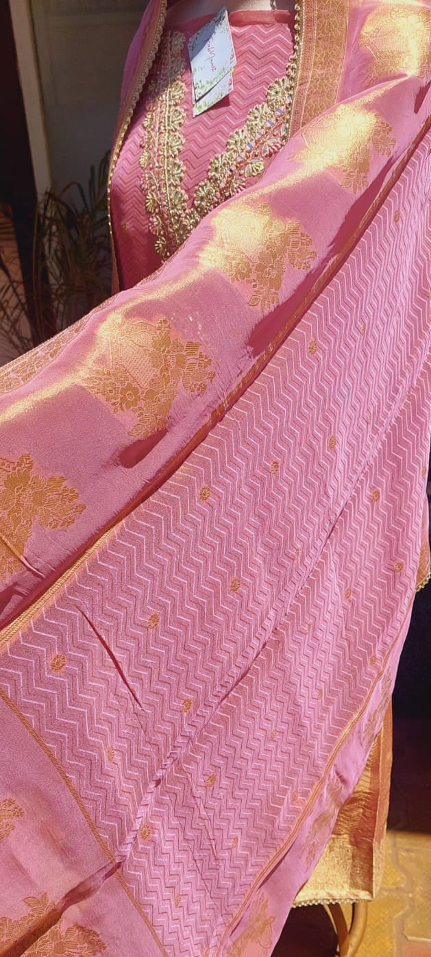 Pearlescent Blush Organza