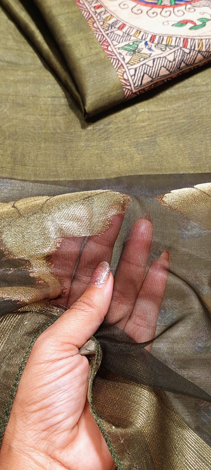 Golden Leaf Kalamkari