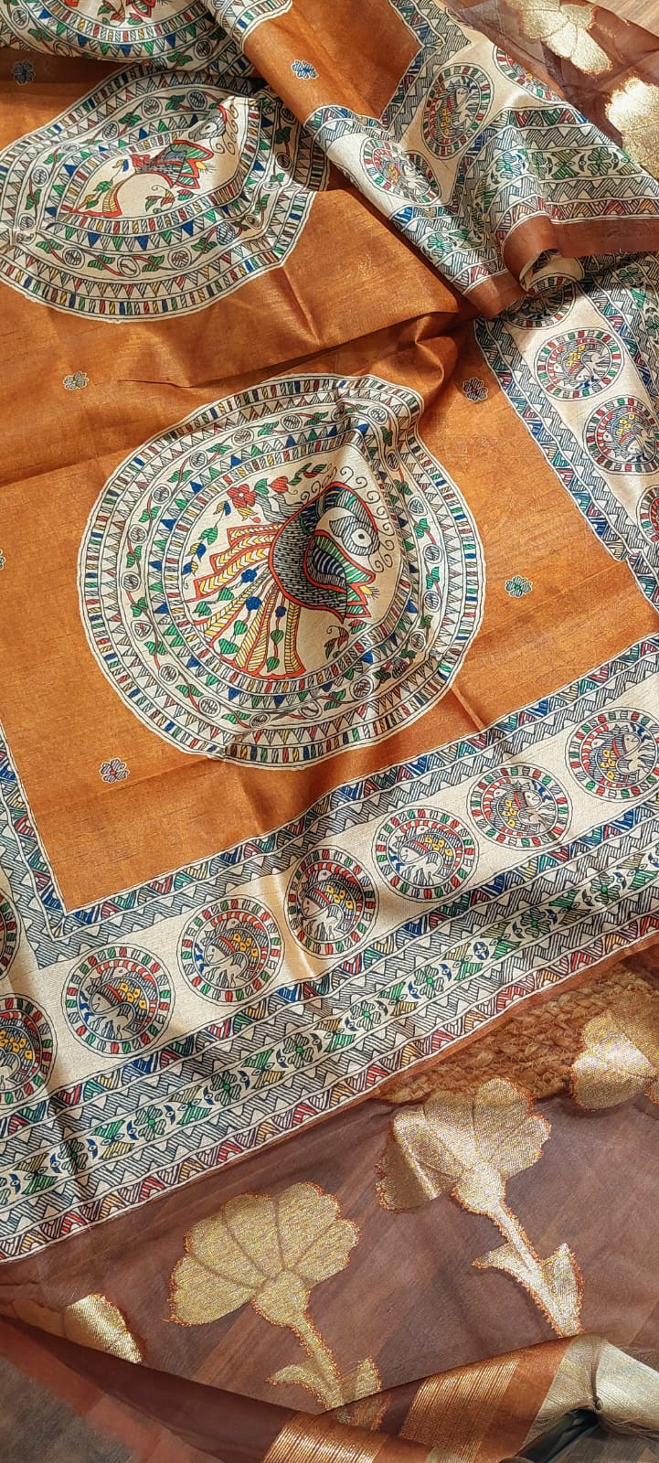 Golden Leaf Kalamkari