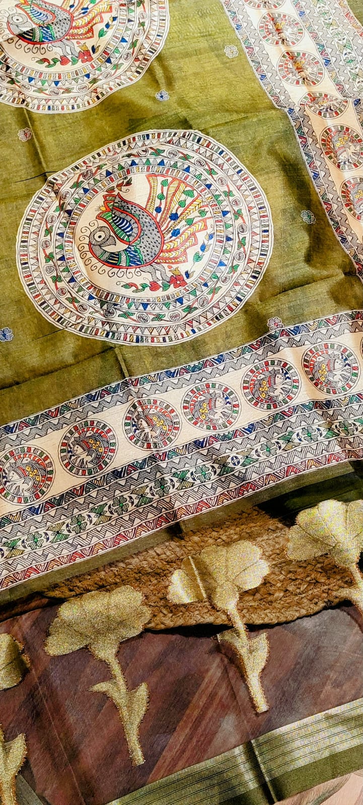 Golden Leaf Kalamkari