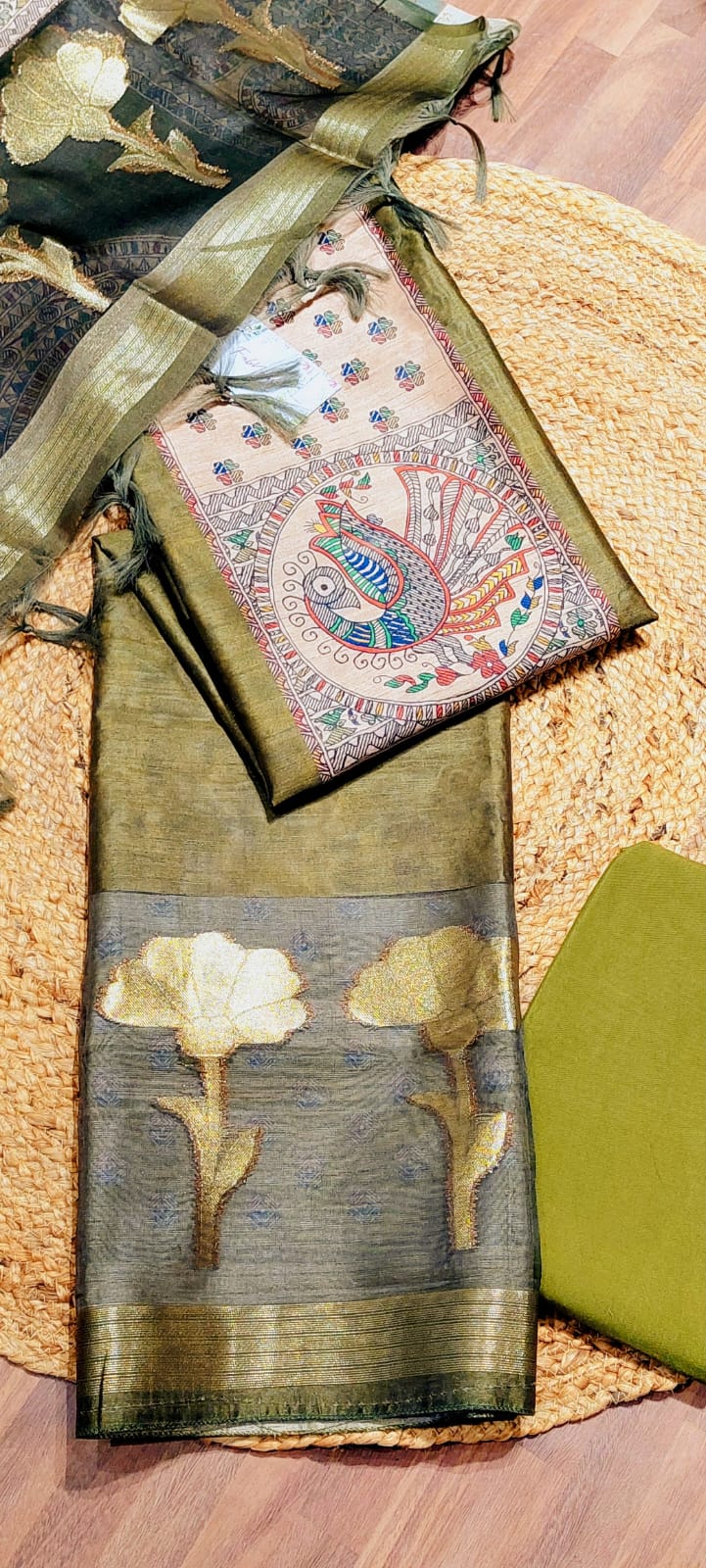 Golden Leaf Kalamkari