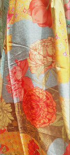 Grey-Rust Silk Blend