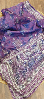 Warli Art Chanderi Silk