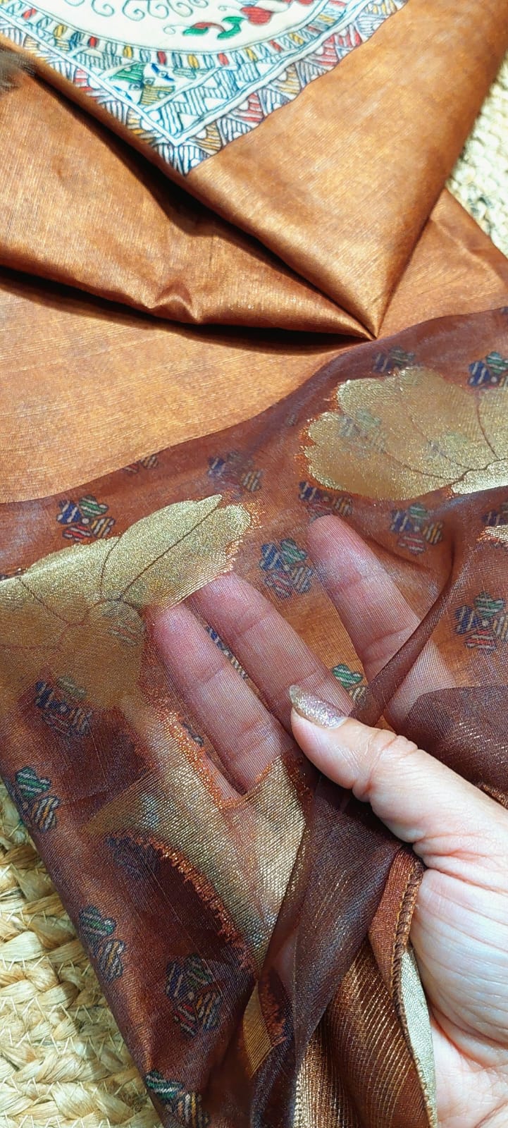 Golden Leaf Kalamkari