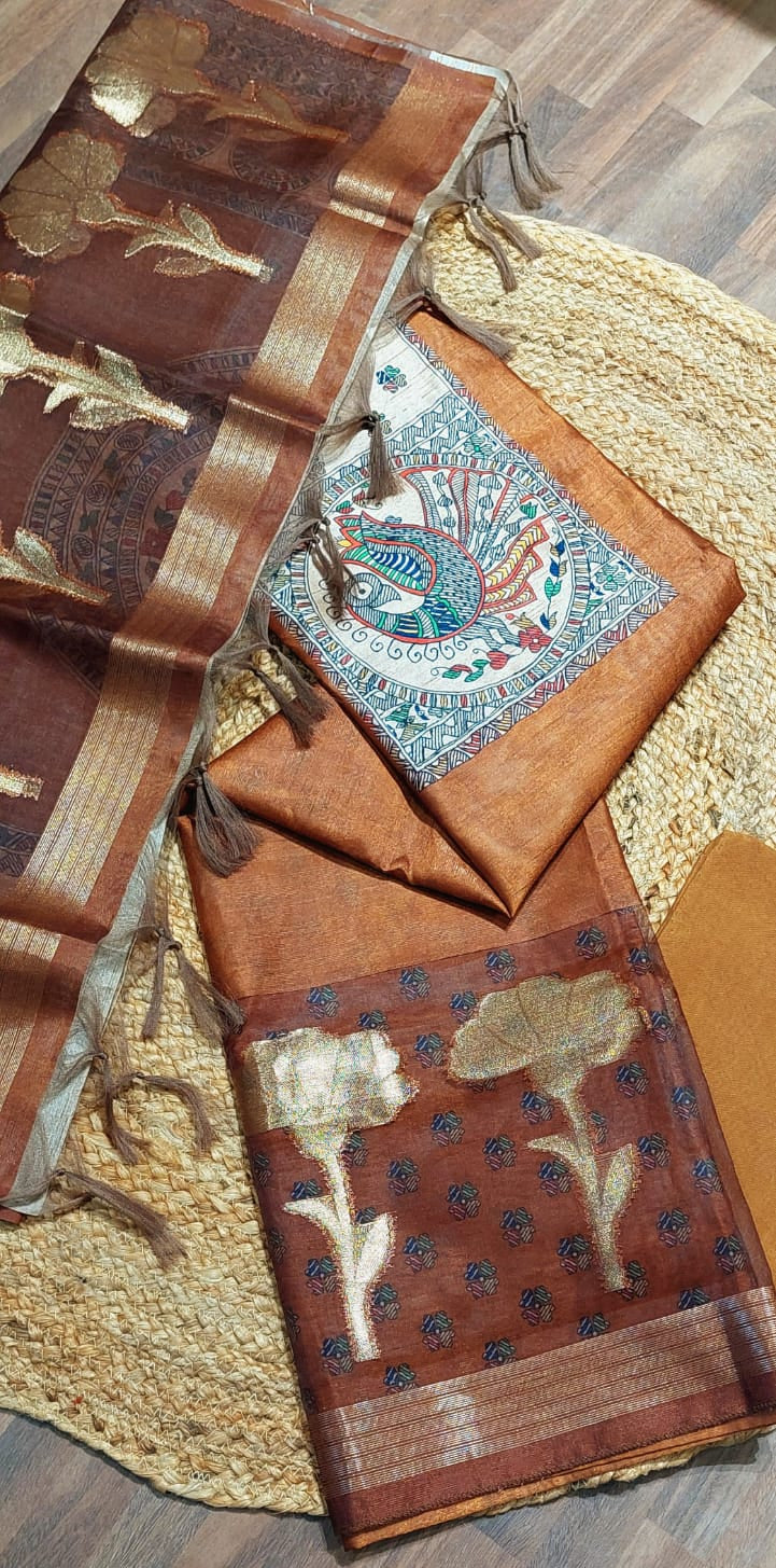 Golden Leaf Kalamkari